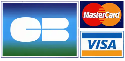 Carte paiement Logo carte paiement acceptées : CB - Mastercard - Visa