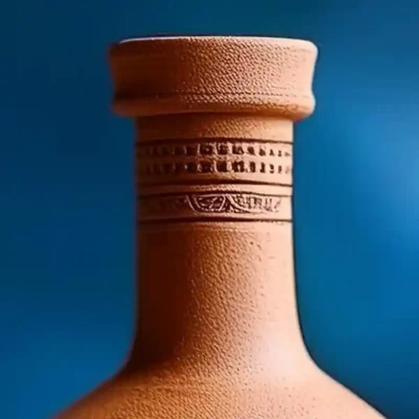 Détails de la flasque Renouveau de Topda par l'artiste Viko